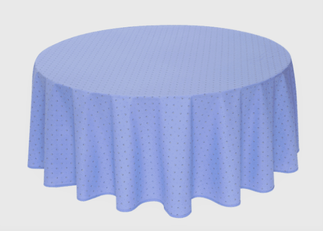French Round Tablecloth coated or cotton lavender blue
